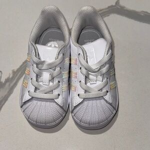 Adidas Girls Superstar Slip On Sneakers Iridescent 6